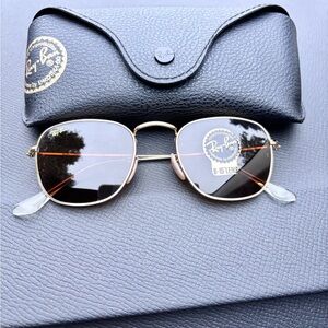Ray-Ban Black Lens Gold Frame Sunglasses
